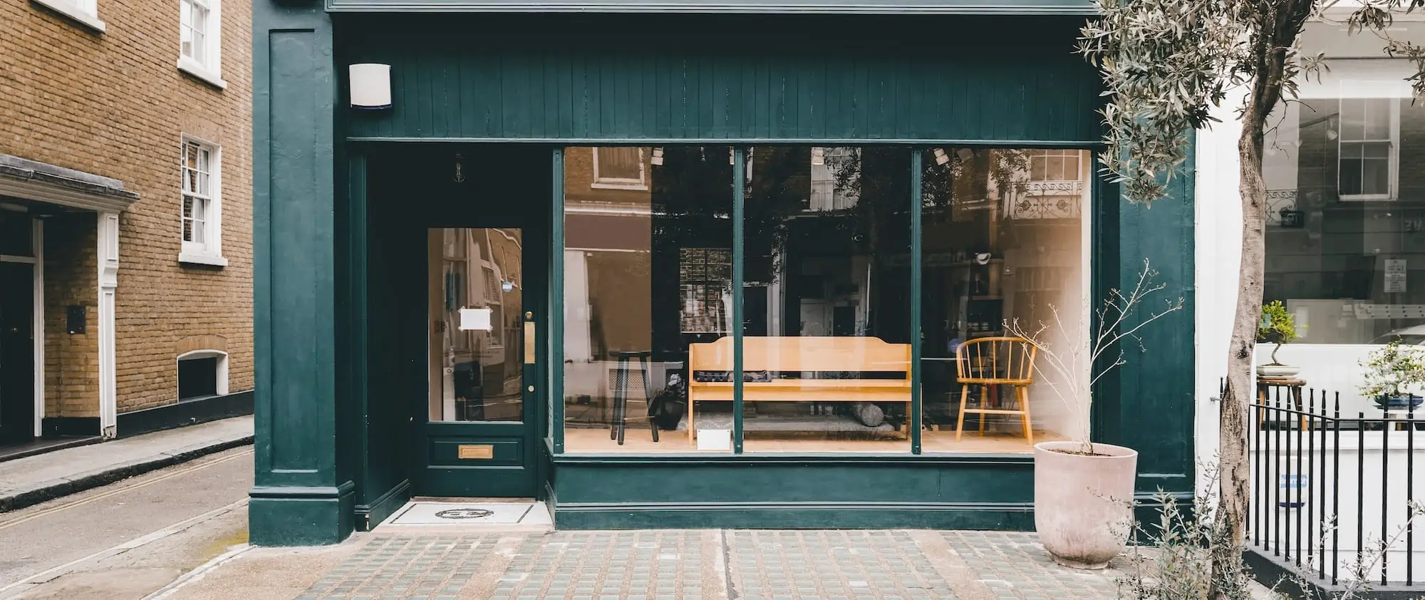 Glass shopfronts in London